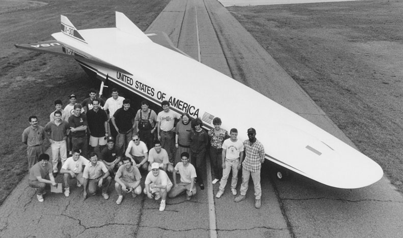 Students in Front of Airplane